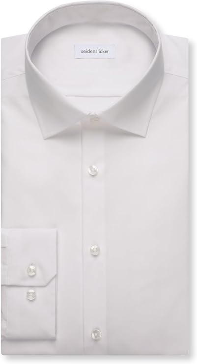 Seidensticker Herren Business Shirt - Shaped Fit - Bügelfrei - Kent Collars - Long Arm - 100% Baumwolle - Size 39