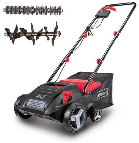 Scarificateur et aérateur électrique Scheppach SC32 - 1 500 W - largeur de travail de 32 cm et profondeur de travail jusqu'à 12 mm - pour les pelouses jusqu'à 500 m²