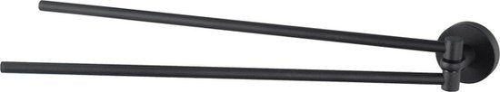 Porte-serviettes Haceka Kosmos - 42 cm - double - pivotant - noir mat