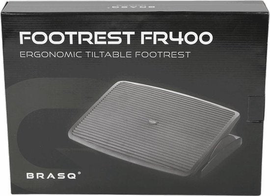 BRASQ Repose-pieds ergonomique pour bureau - Accessoires de bureau - Réglable - Antidérapant - Repose-pieds banc