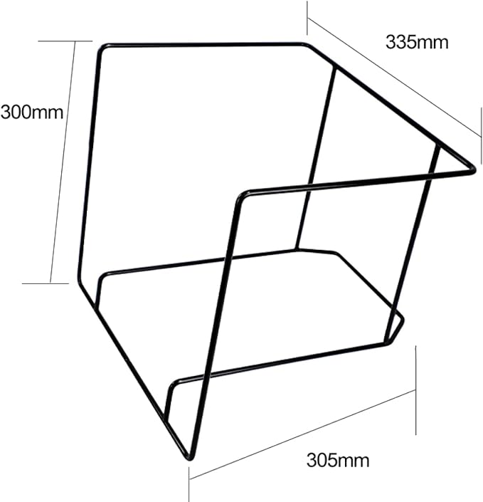 VDD LP Storage Rack - Métal - Vinyle - 30.5 x 33.5 x 30 cm - Noir