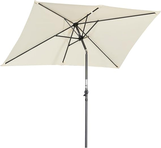 Angel Living Parasol - Inclinable - 140 x 210 cm - Rectangle - Crème