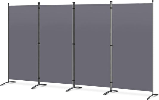 Angel Living Paravent 4 pièces - Cloison pliante 324 x 170 cm - Protection contre l'invisibilité pour l'intérieur et l'extérieur (jardin, salon, chambre à coucher, bureau) - Gris