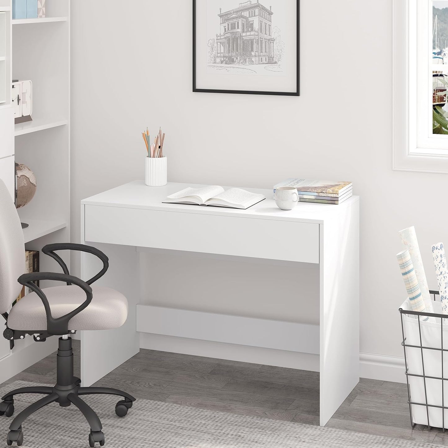 Woltu Ergonomic Office Chair with Adjustable Headrest and Castors Black (chaise de bureau ergonomique avec appui-tête réglable et roulettes)