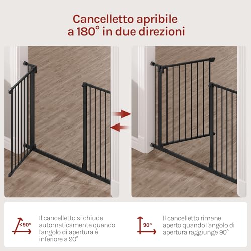 Woltu Barrière de sécurité pour enfants pour escaliers et portes Blanc 75-107 cm