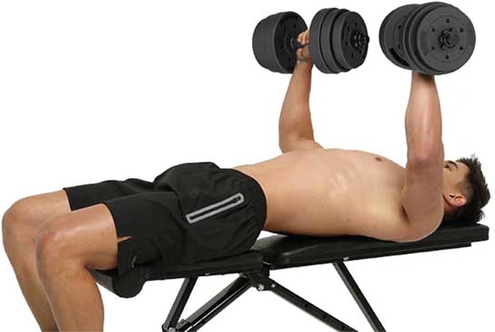 Yaheetech Lot de 2 haltères - 30 KG - Poignée antidérapante - Réglable - Noir