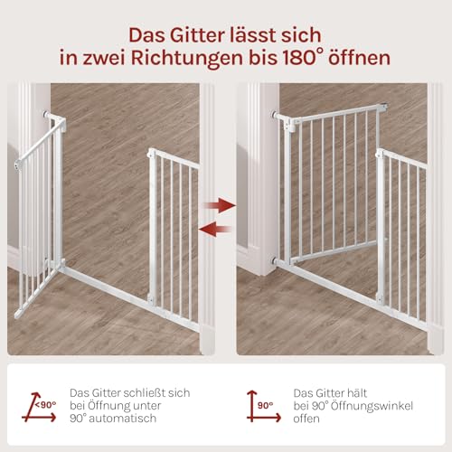 Barrière de sécurité Woltu pour escaliers et portes - blanche - 75-97 cm réglable
