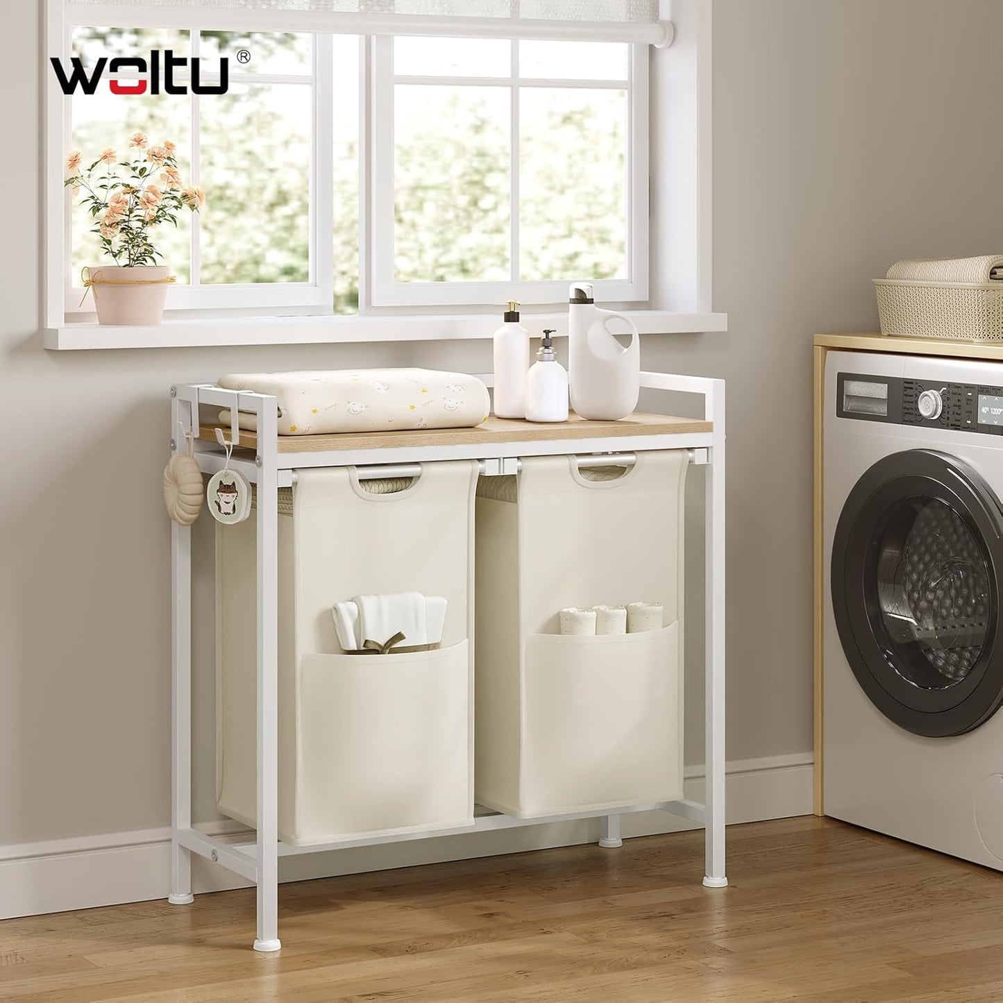 Woltu Dresser 5 Tiroirs Industriel Vintage Marron Noir 100x30 cm