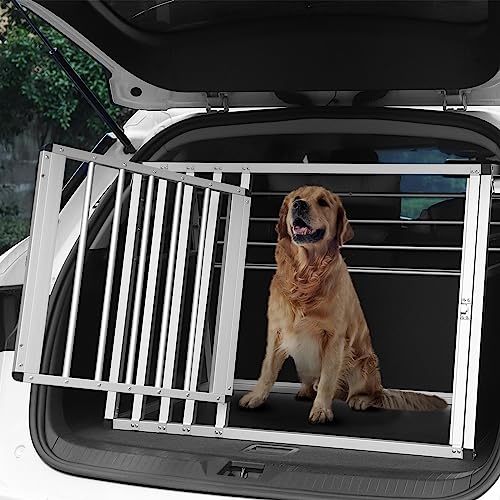 Boîte de transport pour chien Eugad Boîte de transport en aluminium pour chiens de taille moyenne - Gris - 92 x 66 x 65 cm