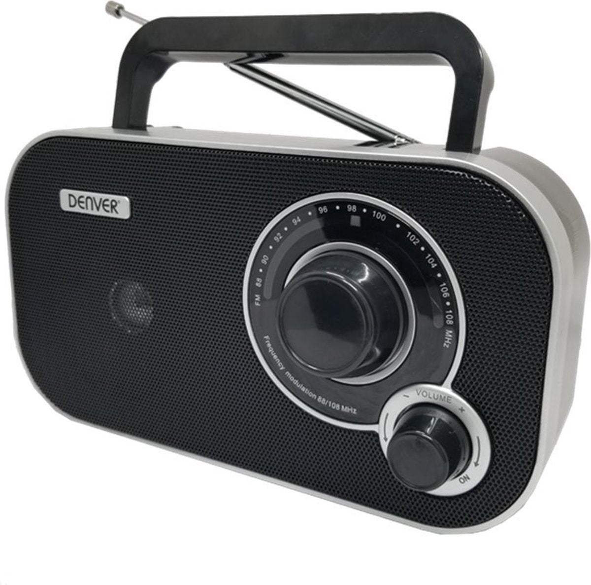 Radio Retro FM - Denver - Fonctionne sur batterie ou sur secteur - Radio portable - TR51 - Noir