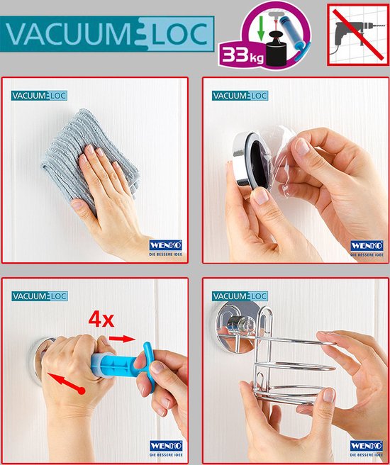 Adaptateur WENKO Vacuum-Loc pour Premium+Classic, lot de 2 pièces