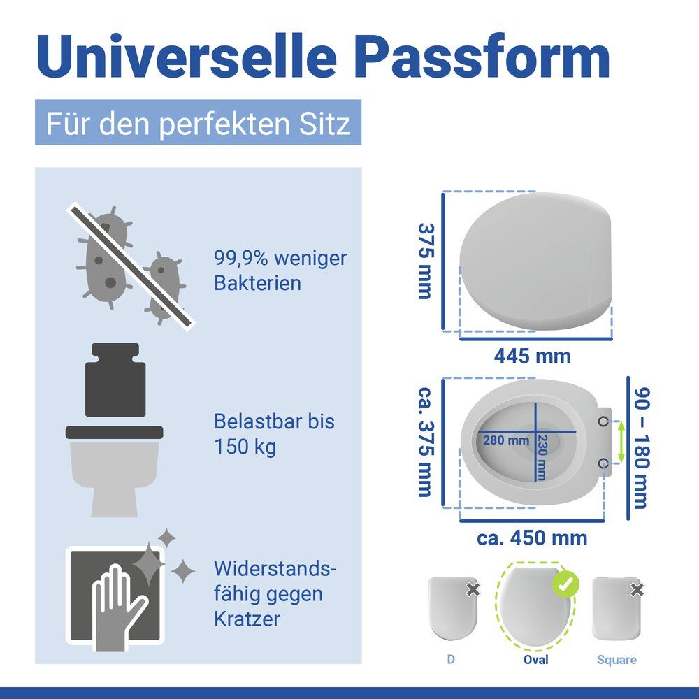 Siège de WC WENKO Ottana beige - Duroplast - Easy-Close - Fix-Clip