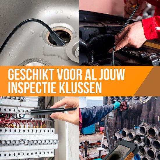 Strex Caméra d'inspection avec écran 5M - 1080P HD - écran LCD 4,3 pouces - étanchéité IP67 - éclairage LED - endoscope - caméra d'inspection - microSD 32gb inclus