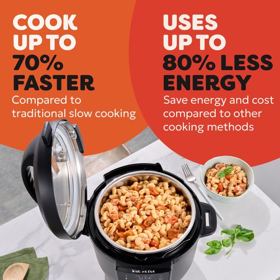 Multicuiseur Instant Pot Rio 5,7 L - Autocuiseur 7-en-1 - Mijoteuse - Cuiseur vapeur - Yaourtière - Jusqu'à 6 portions - Diffusion de vapeur optimisée