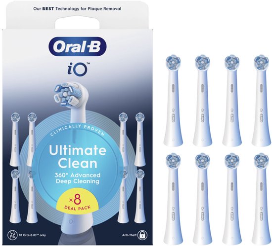 Oral-B têtes de brosse iO Ultimate Clean White - 8 pièces