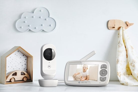 Motorola Nursery Babyfoon - avec caméra - VM34 - Écran couleur 4,3 pouces - Vision nocturne infrarouge - Fonction interphone - Berceuses