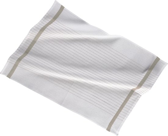 Essuie-tout 50x70cm, set3, rayure centre blanc, sable