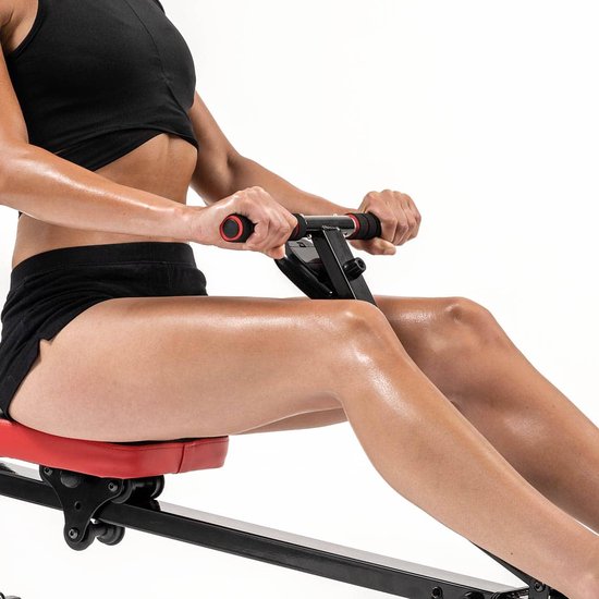 Kendox RowShaper - Rameur d'intérieur - Appareil de fitness pour l'entraînement cardio et de musculation - Rameur de fitness avec écran LCD pour l'entraînement à domicile - Capacité de charge maximale de 120 kg - Édition vente par correspondance