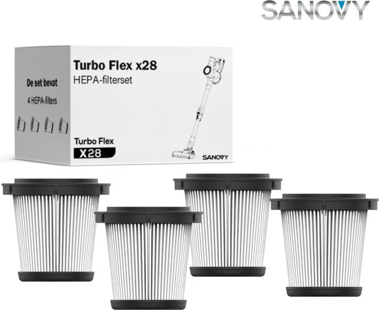 Sanovy HEPA Filter Set 4 pieces - Sanovy Turbo Flex X28 Part