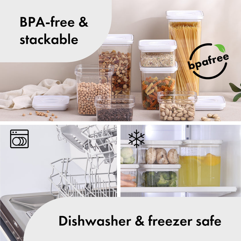 Boîte de conservation - Neoflam - Boîte de rangement alimentaire - 2,1L - blanche