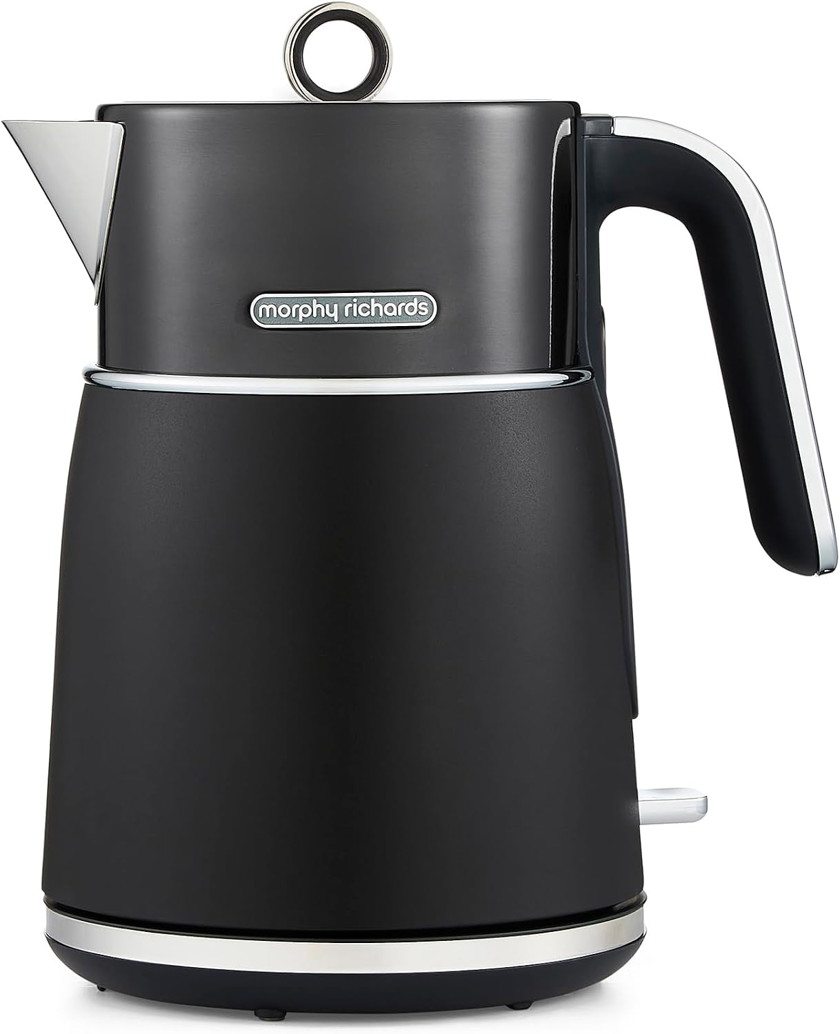 Bouilloire Morphy Richards Signature Opulent 1,5 L - Rapid Boil 3 000 W - Acier inoxydable noir transparent - 23,7 x 16,7 x 26,8 cm