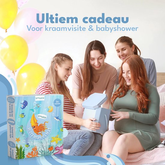 Tapis d'eau Spoused - Tapis d'eau - Tapis d'éveil - Tummy Time - Coffret cadeau de luxe
