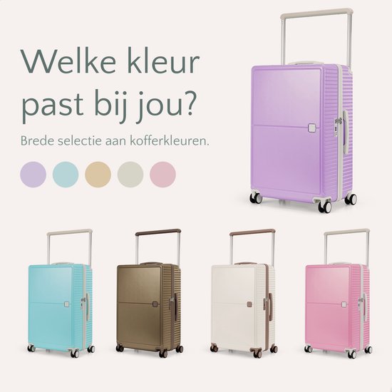 Skycases City Walker - Ensemble de valises 3 pièces | Léger et durable | 20, 24 et 28 pouces | Roues pivotantes à 360° | Verrouillage TSA | Housses de protection incluses - Violet