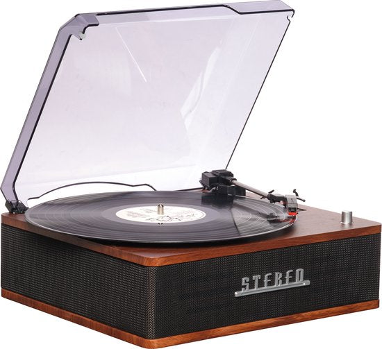 Lecteur de disques Denver - Haut-parleurs intégrés - Rétro - Arrêt automatique - Bluetooth - VPB262 - noir