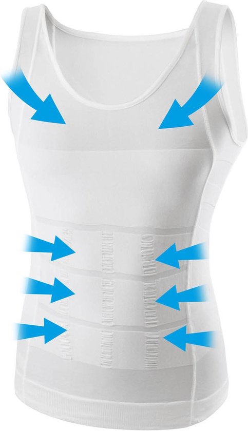Maillot de corps amincissant - Homme, blanc - Taille XXL
