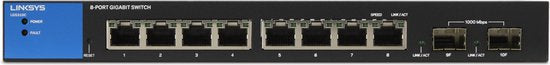 Linksys LGS310C - Commutateur réseau - Géré - 8 ports - 2 ports SFP - Noir