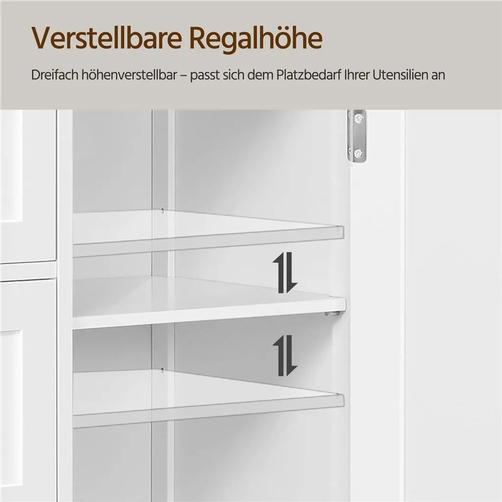 Yaheetech Armoire de toilette - 56x30x82 cm - Rangement - Tiroirs - Réglable - Compact - Blanc