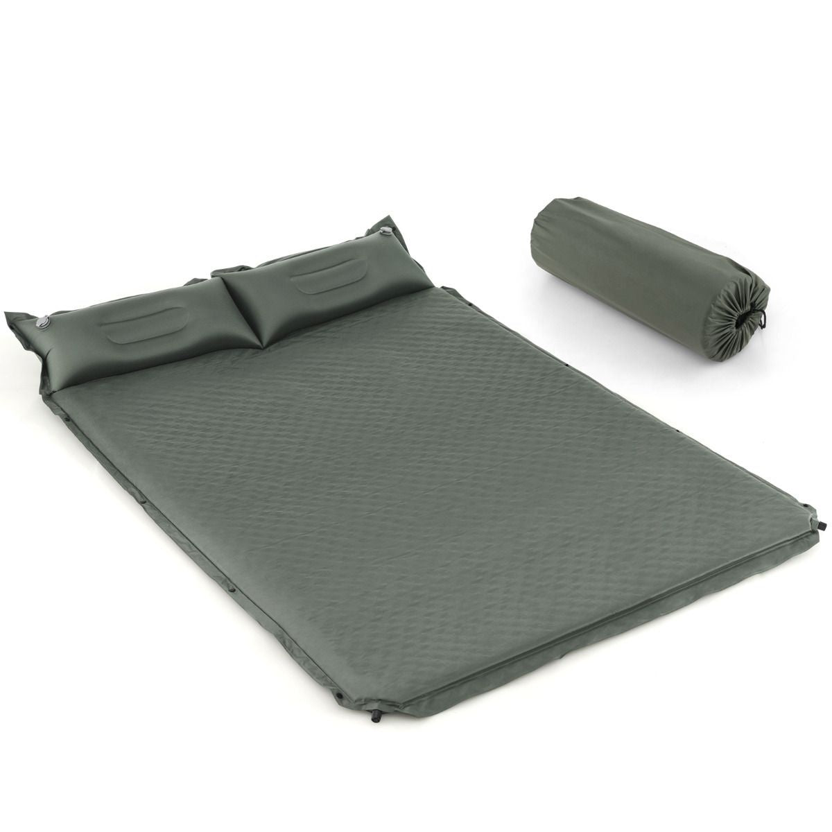 Coast Matelas de camping 2 personnes - autogonflant - imperméable - 187 x 69 x 4 cm - vert