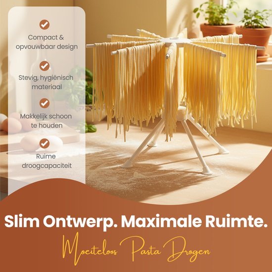Tavola - Machine à pâtes + séchoir à pâtes - Machine à pâtes - Préparation de pâtes - Préparation de raviolis - Acier inoxydable - Cadeau de pendaison de crémaillère