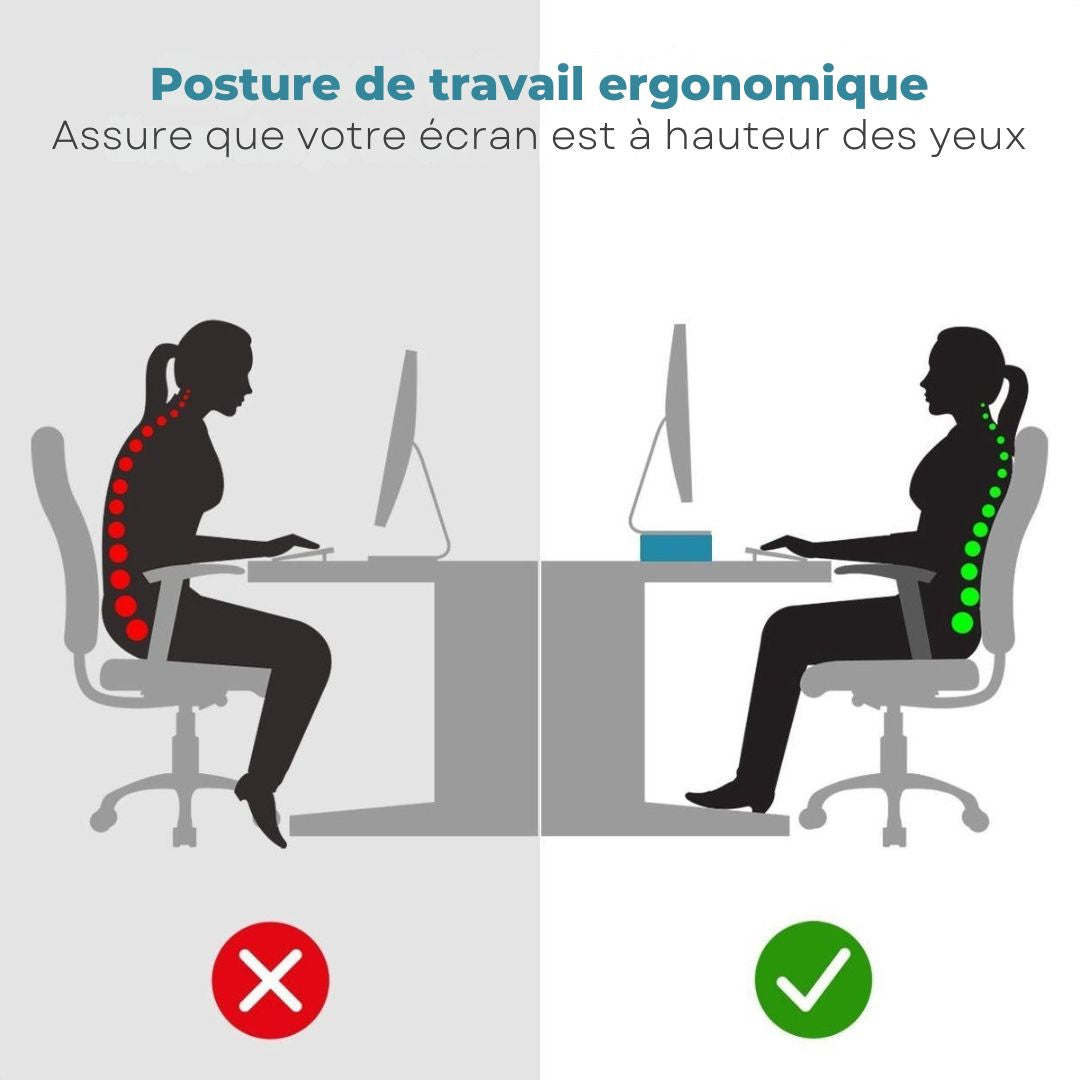 Support de moniteur Réglable - LifeGoods - Réglable - 37 x 23,5 x 10 cm - Métal - Noir