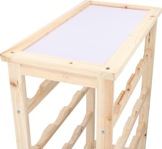 Porte-bouteilles - Hauteur 55 cm - Bois - 16 bouteilles