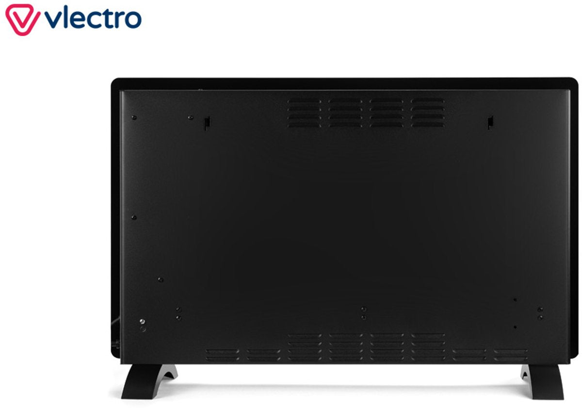 Panneau chauffant Vlectro mince avec minuterie réglable - 77 x 23 x 47 cm - 2000W-  Noir