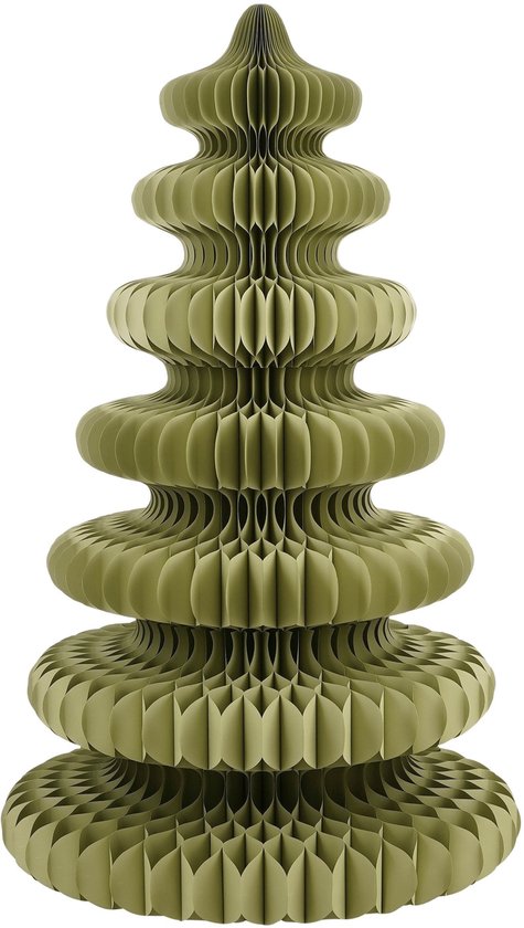 Mica Decorations : sapin de Noël en papier - Sapin de Noël artificiel pliable - H 212 x Ø 148 cm - Décoration de Noël - 100 % FSC - Vert