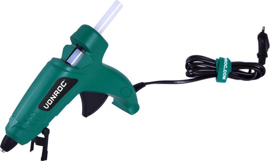 VONROC Pistolet à colle - 70W - Ø11,2MM - fonction anti-goutte - 8 bâtons de colle inclus