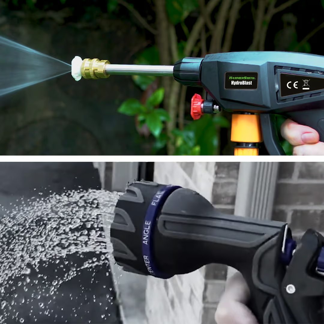 Nettoyeur haute pression à batterie Hammersmith HydroBlast - Léger et compact - Fonctionne sans raccordement à l'eau - Accessoires inclus
