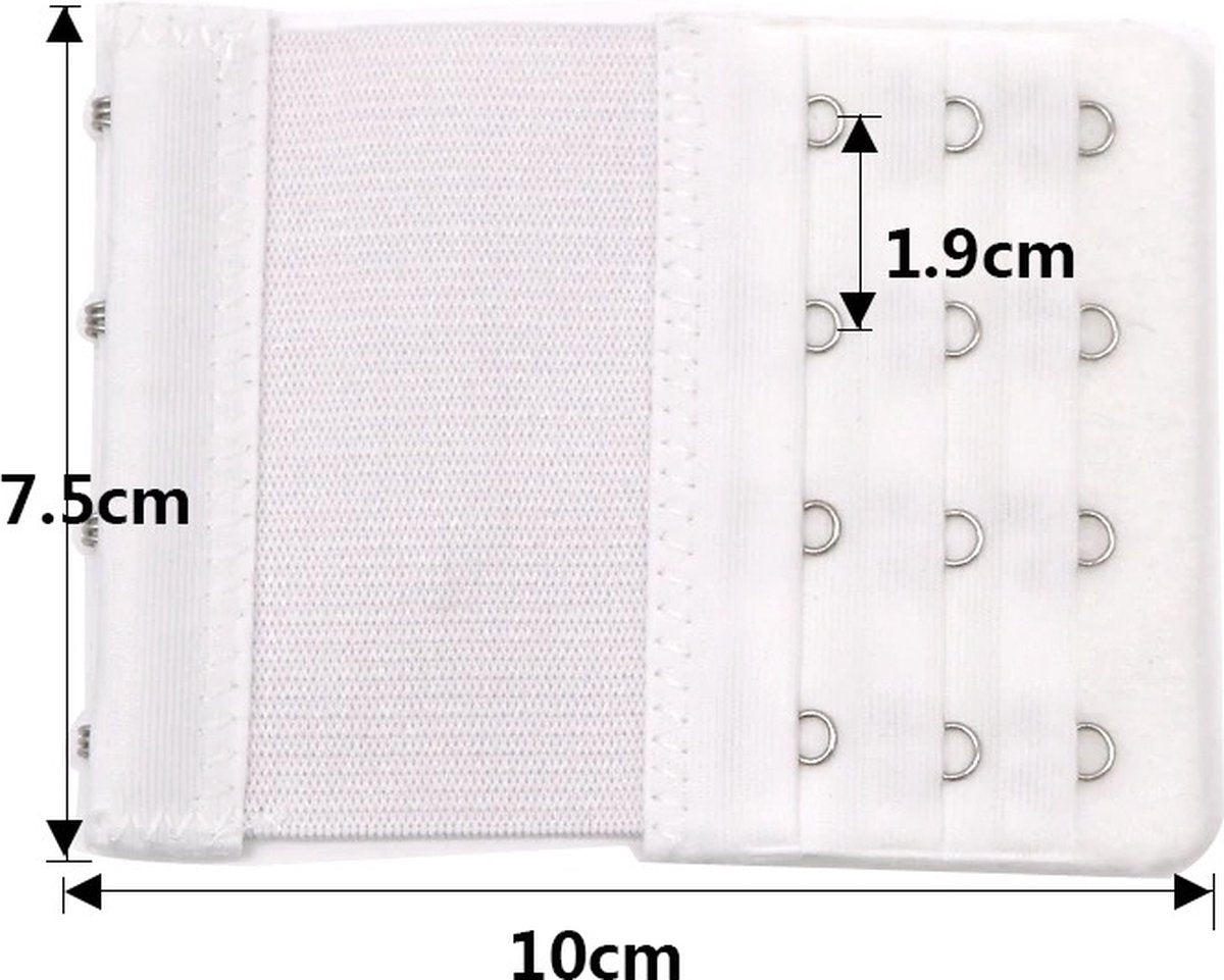 Rallonges pour soutien-gorge 2, 3 et 4 à crochets - 15 pièces - Noir, blanc et beige