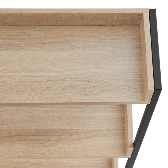 tectake Etagère de salle de bain Seattle 67 x 25 x 165,5 cm Bois clair industriel, chêne Sonoma - 404864