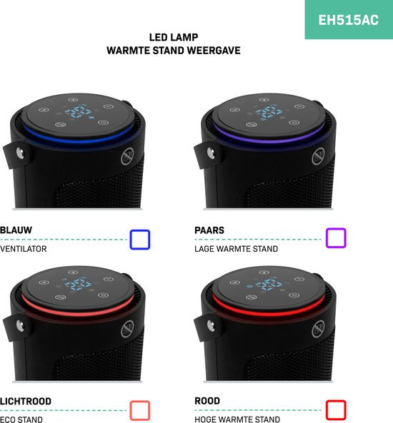 VONROC Chauffage électrique - chauffage soufflant - 1200W/2000W - modèle tour - céramique - mode ECO - fonction swing - affichage LED - télécommande incluse - thermostat et minuterie - 20m2