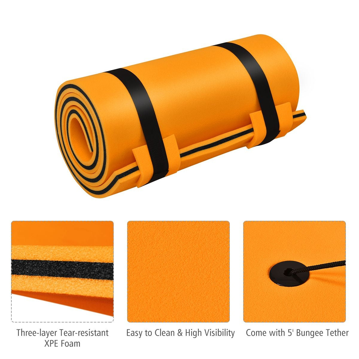 Coast Tapis flottant - Max. 60 kg - 210 x 66 kg - Orange