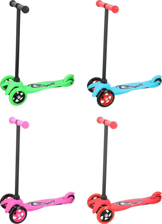 Trottinette enfant - No Fear Kids -3 roues - 2 à 5 ans - Poids max 20 kg - Hauteur guidon à 66 cm - Aluminium - Rouge