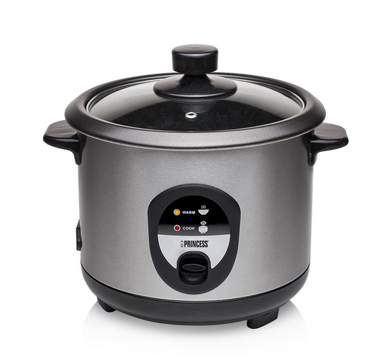 Cuiseur à riz Princess 1 litre, gris, avec fonction de maintien au chaud et revêtement antiadhésif