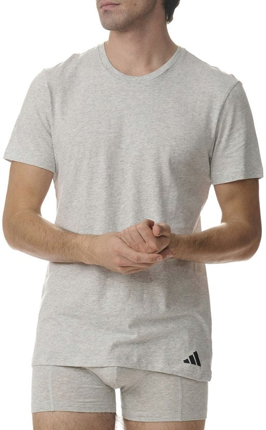 T-shirt à col rond adidas Sportswear, lot de 3 - Active Core Cotton - Sous-vêtements pour hommes - noir/blanc/gris chiné