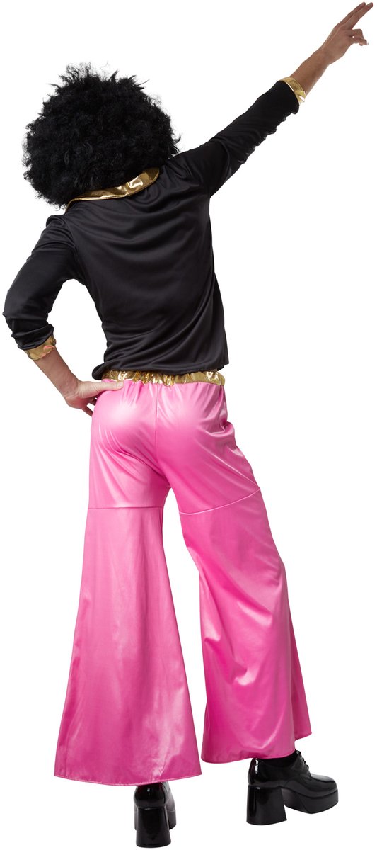 Dressforfun - Costume Homme Funky Disco Dancer - Costume Disco deux pièces noir et rose pour le carnaval et la fête - Taille L
