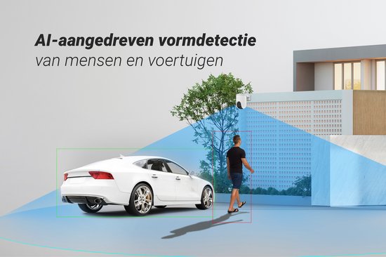 EZVIZ H8c Pro 3K – Caméra de sécurité extérieure Wi-Fi – Vision PTZ à 360° – Détection des personnes et des véhicules par IA – Vision nocturne en couleur et sirène – Audio bidirectionnel