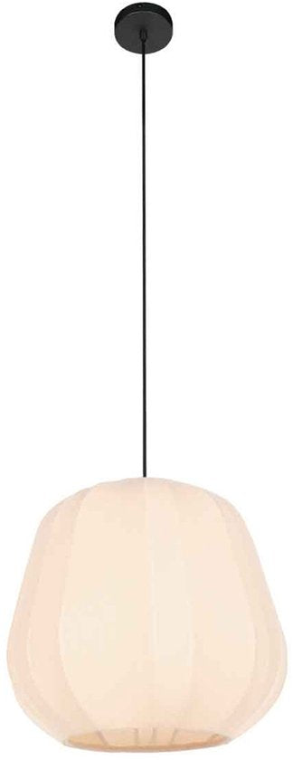 Anne Lighting - lampe suspendue - Sable - beige crème - tissu - Ø 28cm - E27 - 4123CR