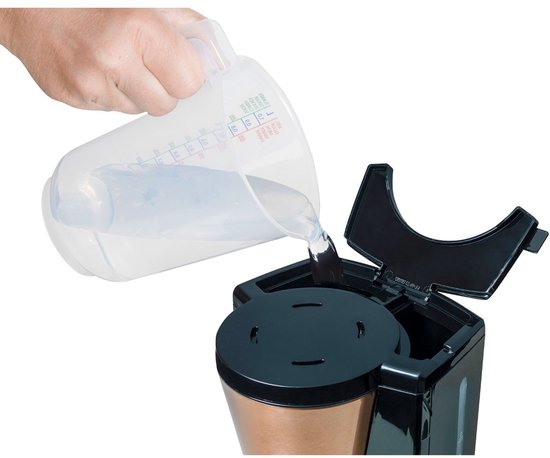 Cafetière à filtre Bestron 900 W - ACM1000CO - 1 L, 8 tasses - Verseuse isotherme - Cuivre - Garantie 5 ans